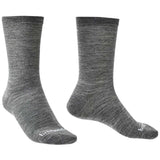 bridgedale base layer thermal liner boot sock twin pack grey pair