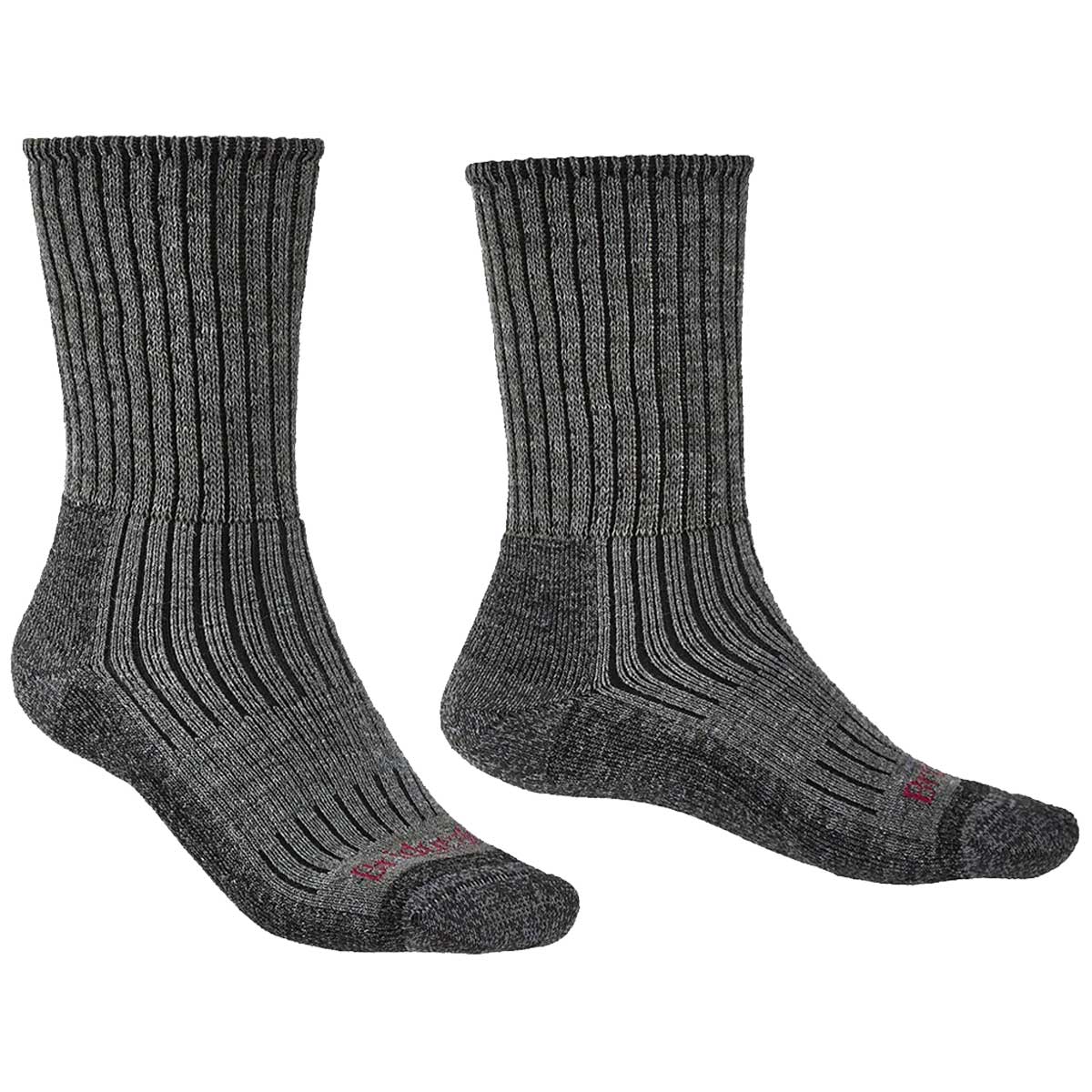 bridgedale mens hike midweight merino comfort boot socks pair charcoal