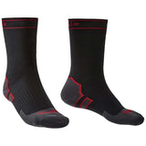 bridgedale stormsock heavyweight boot sock black pair with red accents