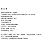 british army 24 hour halal ration pack menu 1