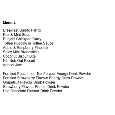british army 24 hour vegetarian ration pack menu 4 bag