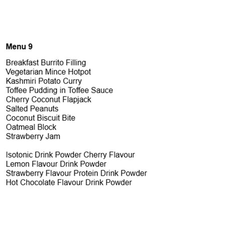 british army 24 hour vegetarian ration pack menu 9