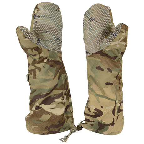 british army mvp waterproof cold weather outer mittens mtp camo inner palm grip