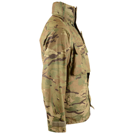 british army mvp waterproof jacket with pockets mtp camo grade 1 side view