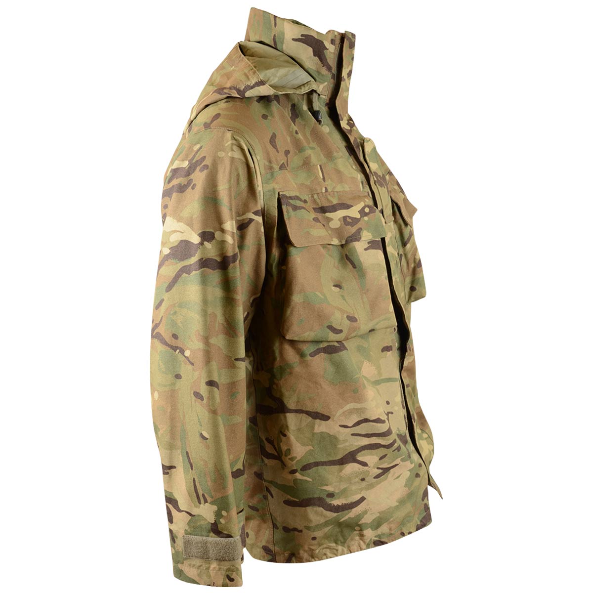 british army mvp waterproof jacket with pockets mtp camo grade 1 velcro sleeve