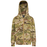 btp camo kids kombat hoodie with hood up
