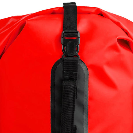 buckle on highlander troon 35l waterproof duffle bag red