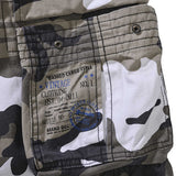 cargo leg pocket of urban camo brandit pure slim fit trousers