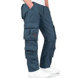 cargo pockets of blue surplus airborne vintage slimmy trousers