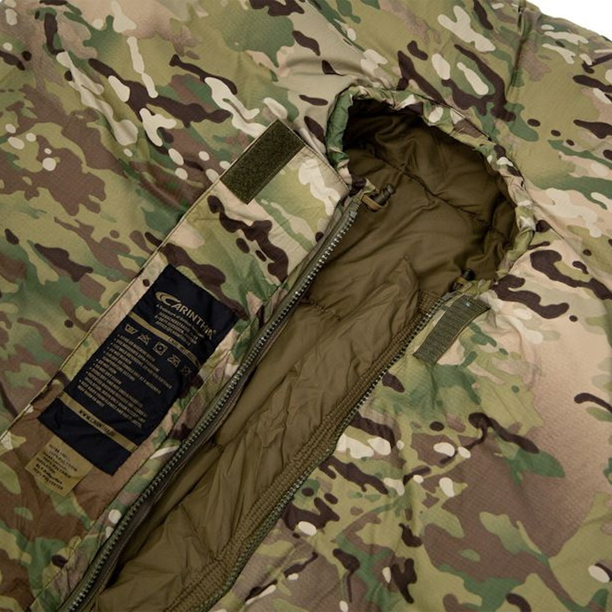 carinthia defence 4 multicam sleeping bag zip baffle