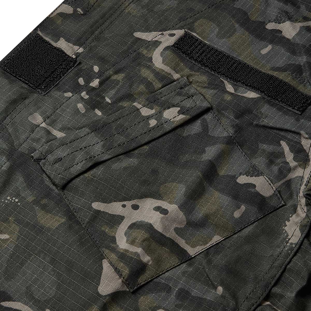 chest pocket on black btp kombat tactical acu assault shirt