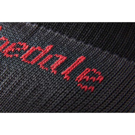 close up material of  bridgedale stormsock heavyweight boot sock black