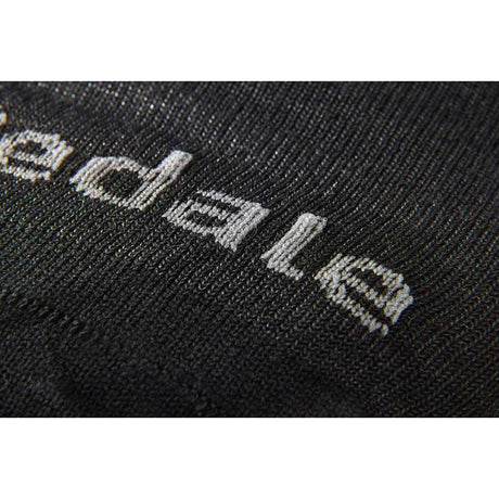 close up of fabric on bridgedale mens base layer coolmax liner sock twin pack black