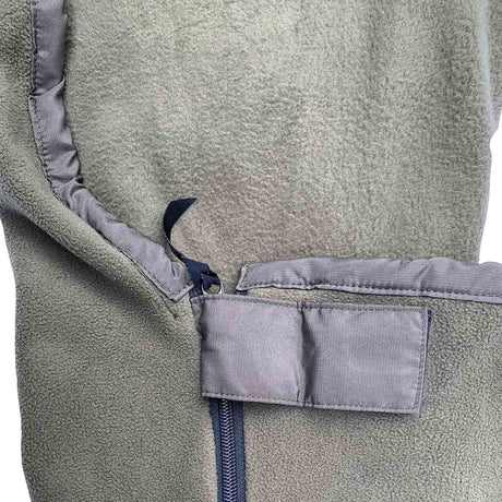 closeup of olive snugpak fleece liner