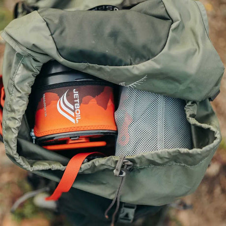 compact packable orange jetboil trailcook 1.2l system