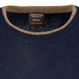 contrast neck jack pyke ashcombe crewknit pullover lambswool navy blue knitwear