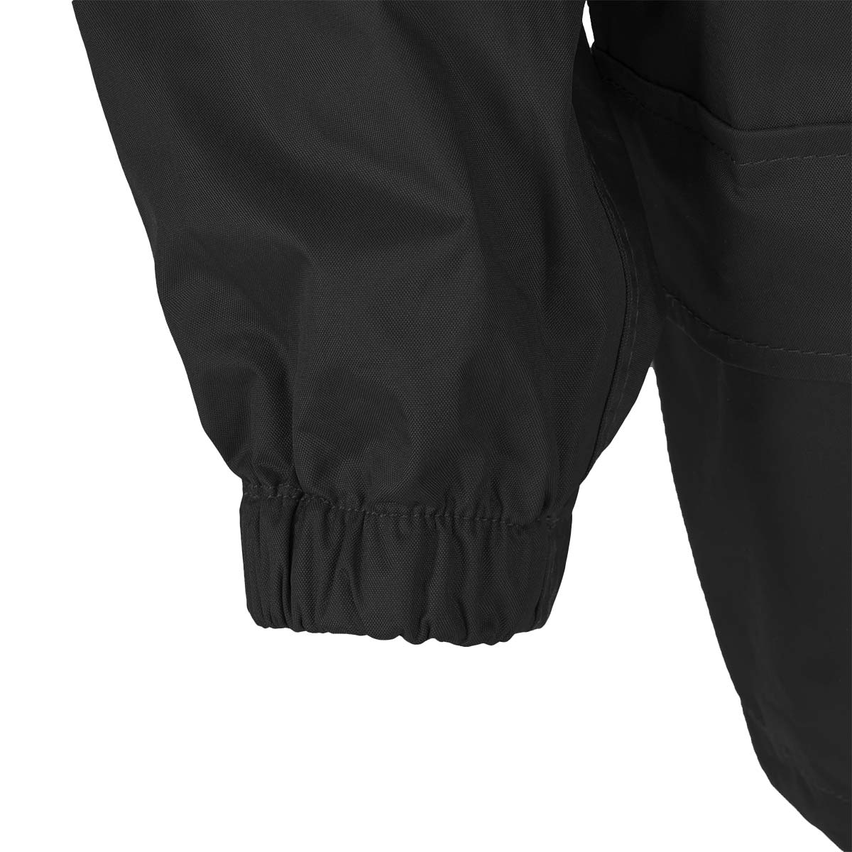cuff of the sleeve on the highlander kids stormguard jacket black