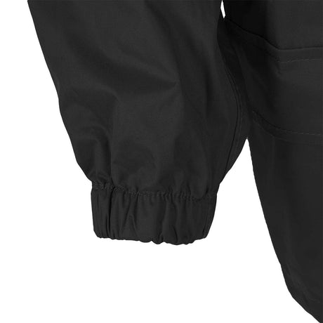 cuff of the sleeve on the highlander kids stormguard jacket black