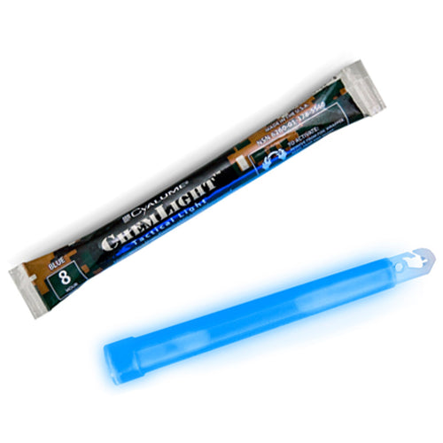 cyalume military chemlight lightstick 8 hour 6 inch blue
