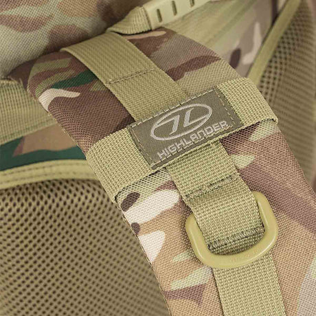 d ring on padded shoulder on camouflage 33l highlander forces rucksack