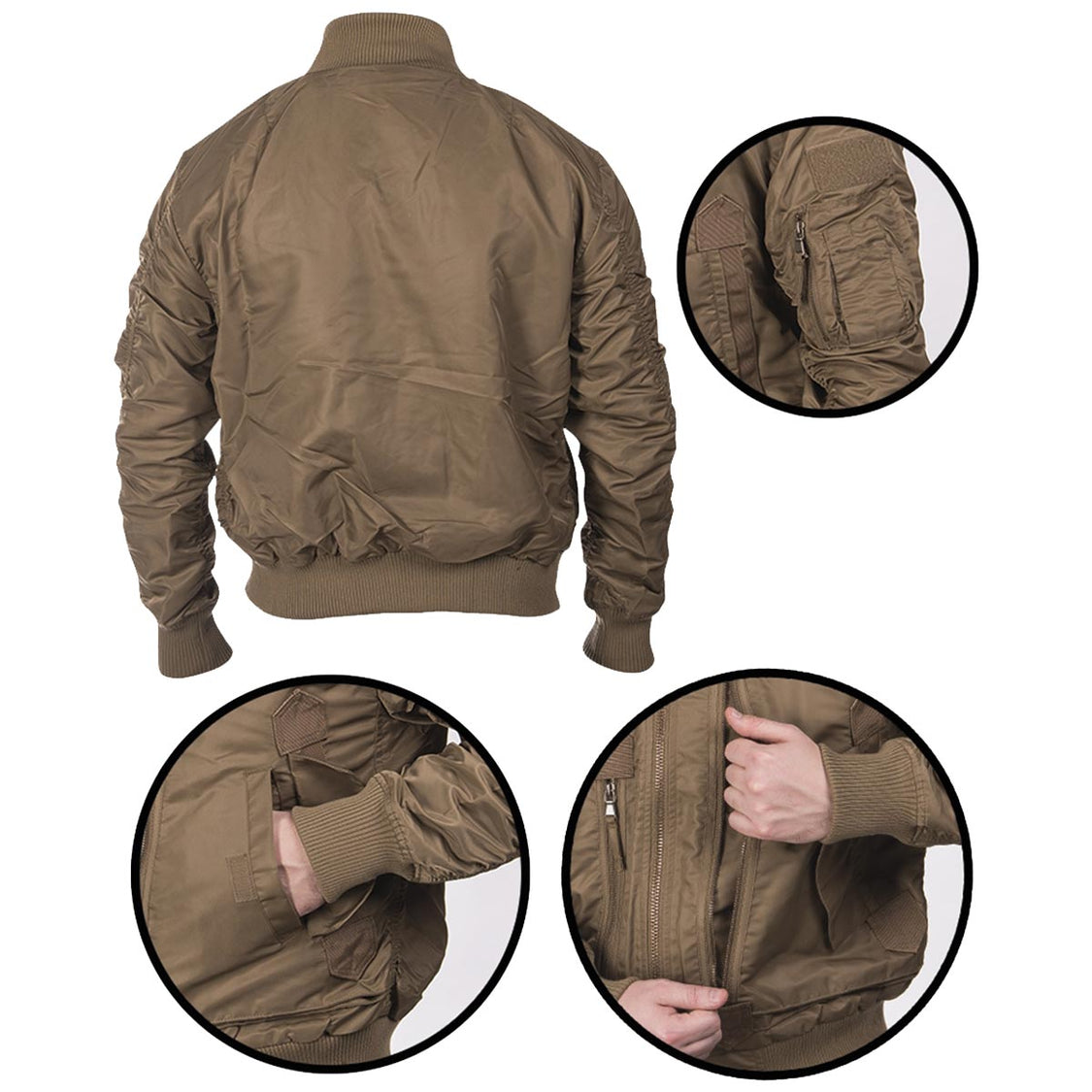 Mil-Tec US Tactical Bomber Flight Jacket Dark Coyote | Military Kit