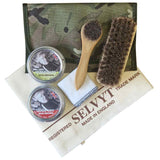 deluxe military brown boot polishing kit camo pouch