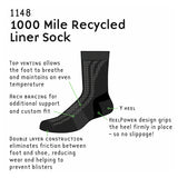 details of 1000 mile repreve black double layer liner socks