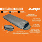 details of vango fog grey nitestar alpha 300 quad