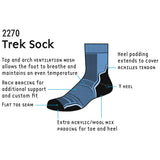 diagram of 1000 mile trek single layer socks twin pack