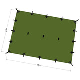 diagram of olive green dd hammocks superlight xl tarp
