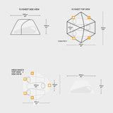dimension diagram of snugpak bunker ix tent