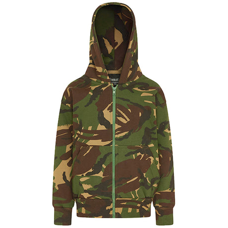 dpm camo kids kombat hoodie with hood up