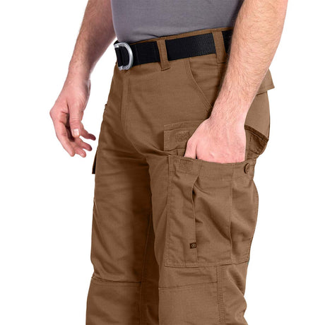 expandable cargo pockets on pentagon bdu 2.0 coyote trousers