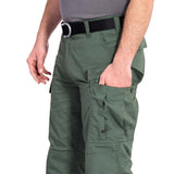 expandable cargo pockets on pentagon bdu 2.0 green trousers