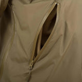 fleece lined hand pockets of olive green halo tactical smock of highlander