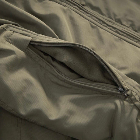 fleece lined pockets on carinthia lig 5.0 olive jacket