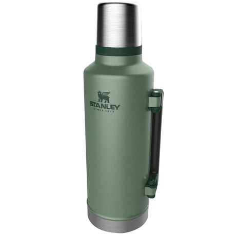 folded side handle stanley classic legendary vacuum thermos flask 2.3l hammertone green