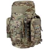 front angle view highlander pinnacle rucksack 50l hmtc camo