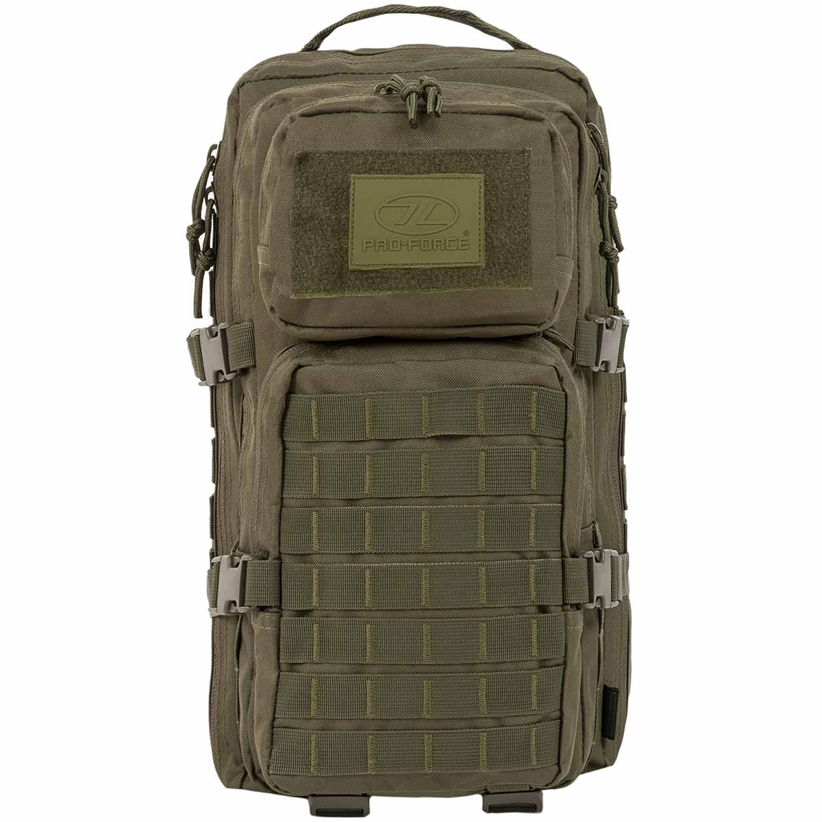 front molle loops on highlander recon ranger green 28l pack