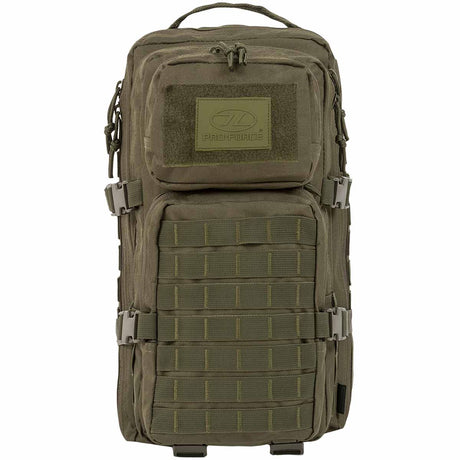 front molle loops on highlander recon ranger green 28l pack