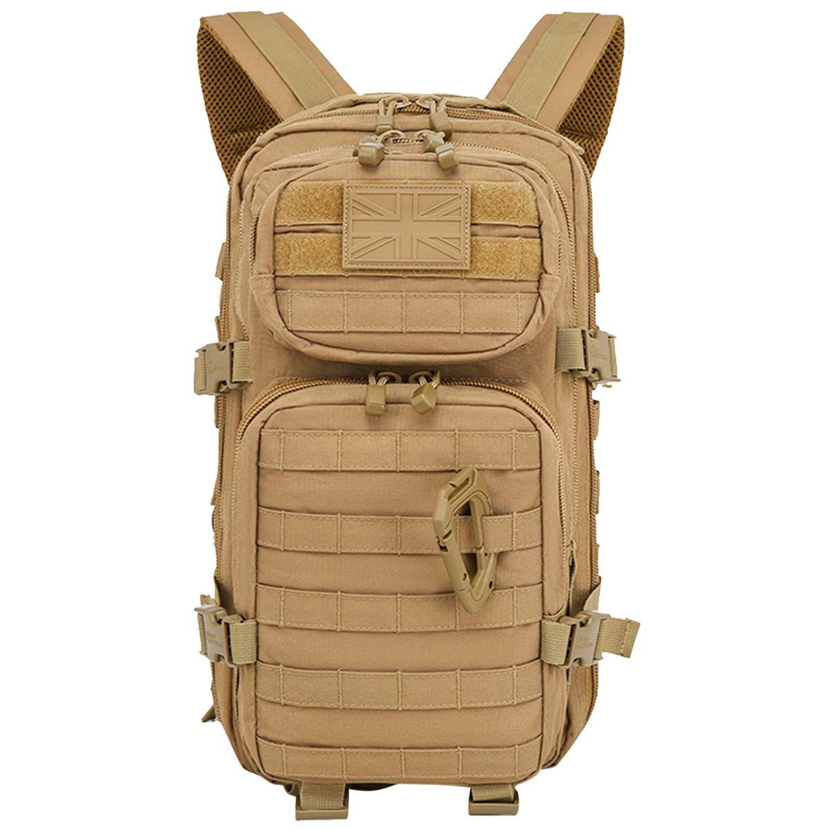 front of kombat 28l molle backpack coyote