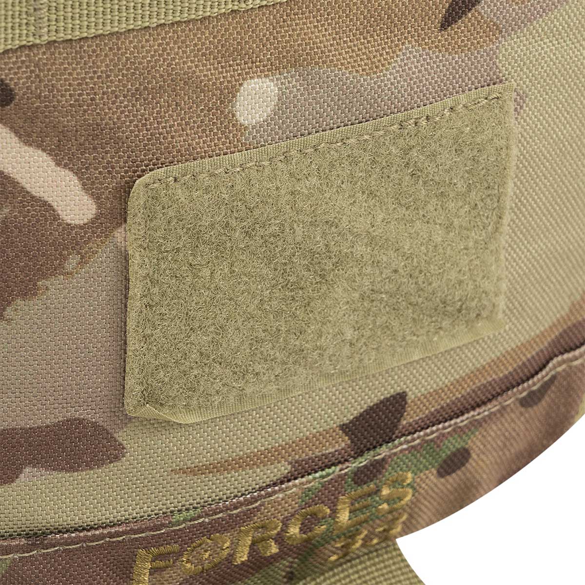 front velcro panel on highlander forces hmtc camouflage 33l rucksack