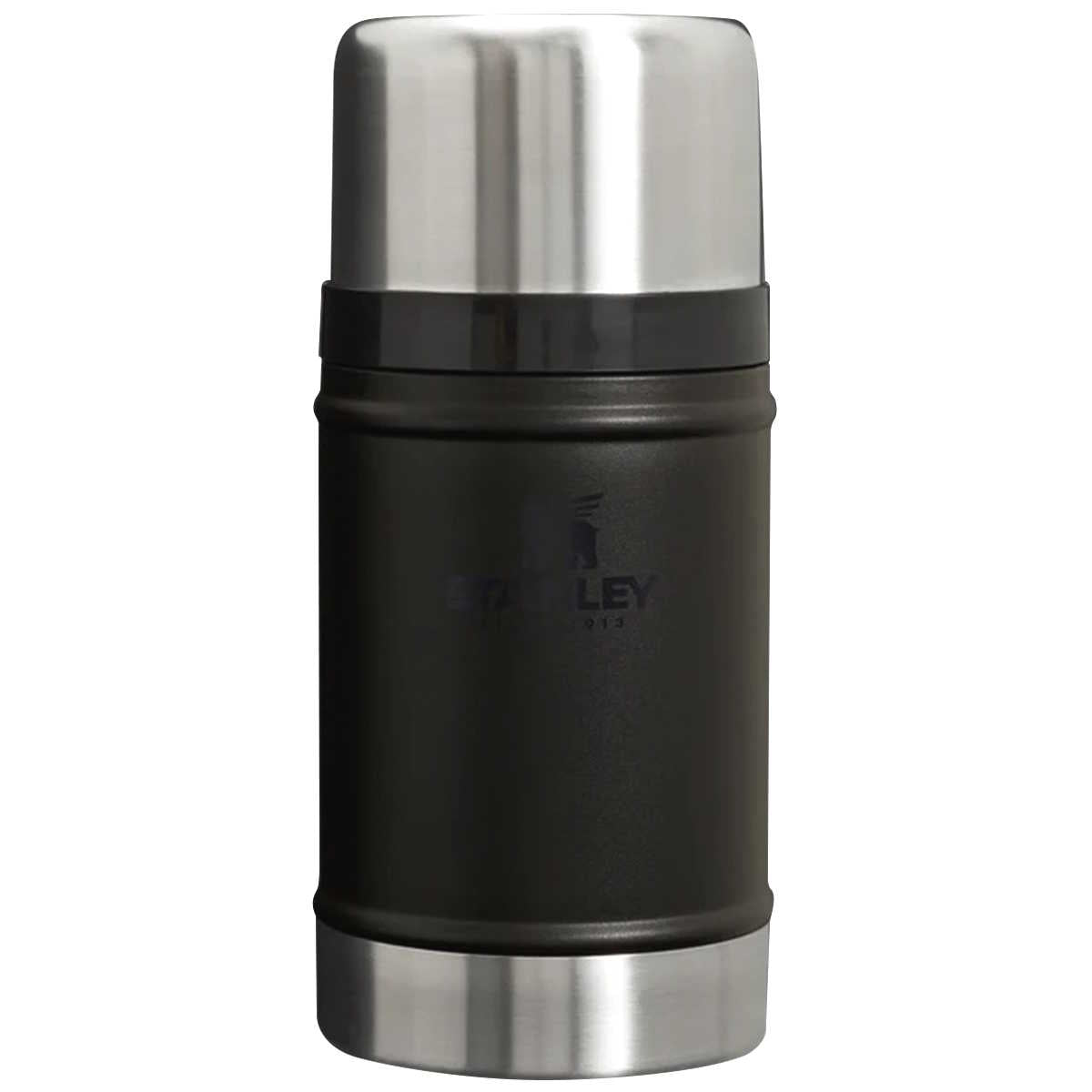 front view of black 700ml stanley legendary food jar