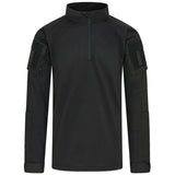 front view of black kombat ubacs tactical fleece shirt