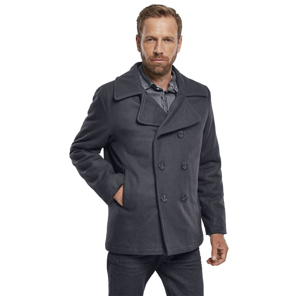 Brandit Pea Coat Anthracite Grey - Free Delivery | Military Kit