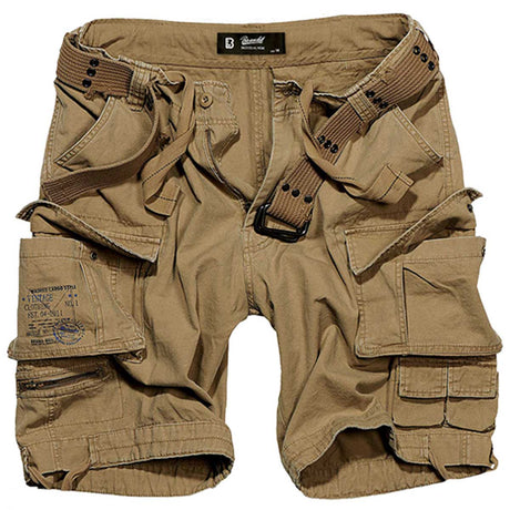 front view of brandit savage vintage shorts beige
