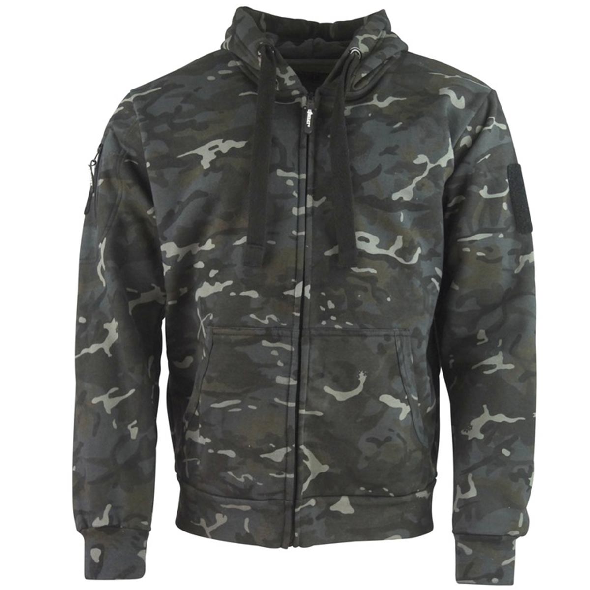 トップス MAZZ black/green camo zipped hoodie Kombat Spec-Ops Zipped Hoodie BTP Black Camo - Free Delivery
