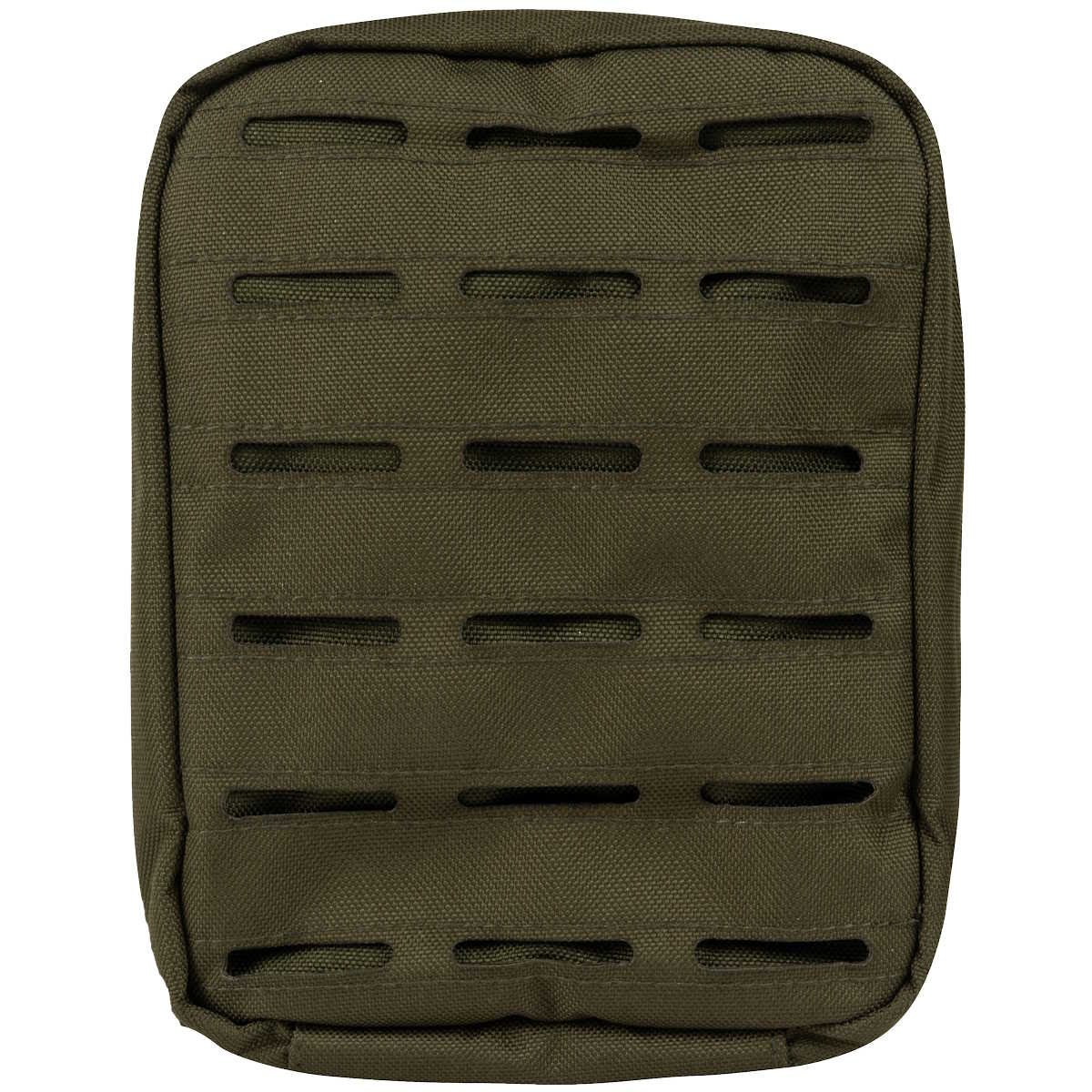 front view of green viper lazer medium molle utility pouch