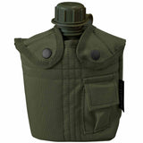 front view of kombat olive green water bottle cover