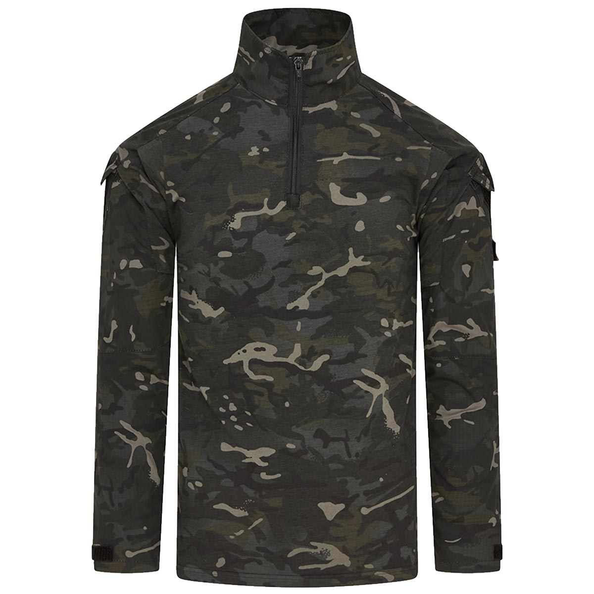front view of kombat spec ops ubacs black btp camo